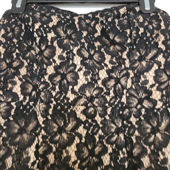 Lulu's Ain't Misbehavin' Black Lace Fringe Strapless Bodycon Sexy Dress Size S - Picture 6 of 13